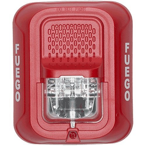 System Sensor SRL - SP Indoor Selectable Output Strobe, Wall Mount, "FUEGO" Marking - PGT Electrical Supplies