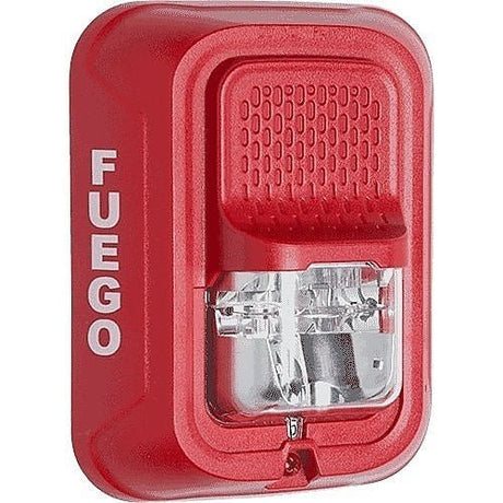 System Sensor SRL - SP Indoor Selectable Output Strobe, Wall Mount, "FUEGO" Marking - PGT Electrical Supplies